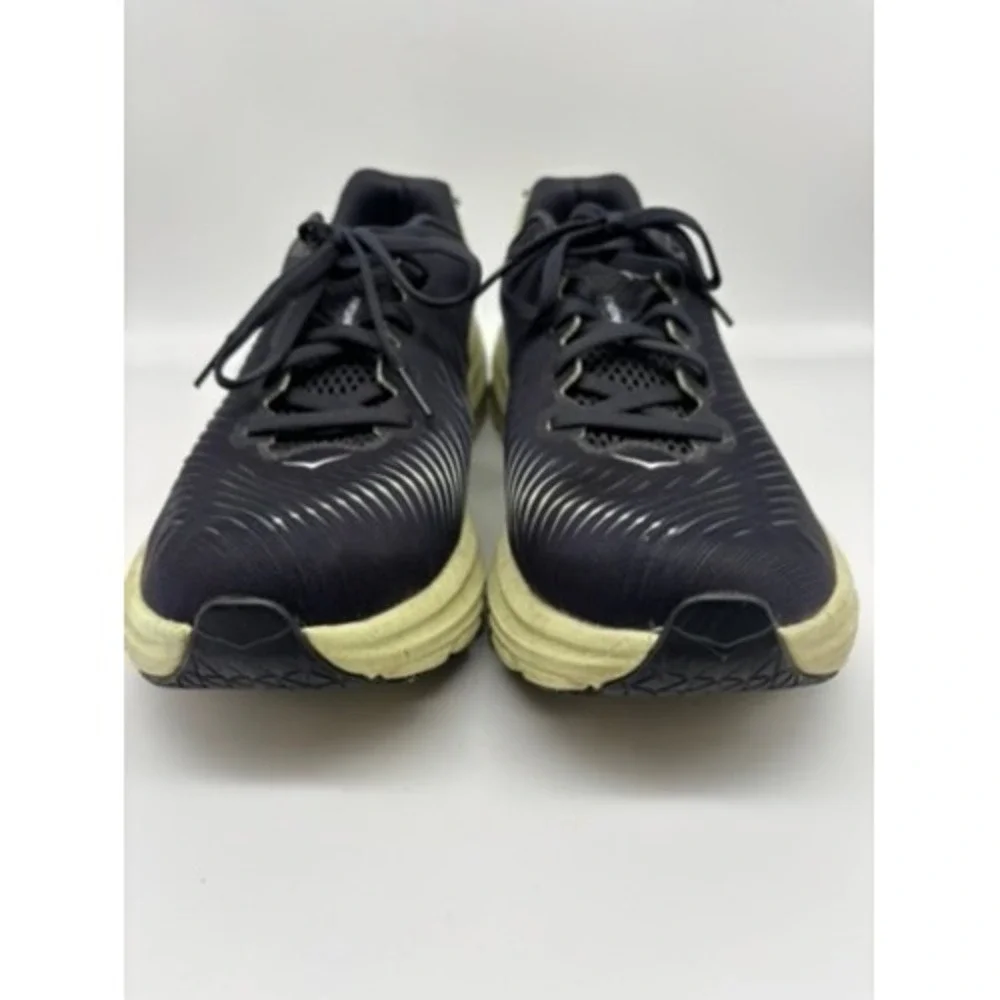 Hoka Rincon 3 Mens 9.5D Black Green Glow Lightweight Running Shoes 1119395 BGBT